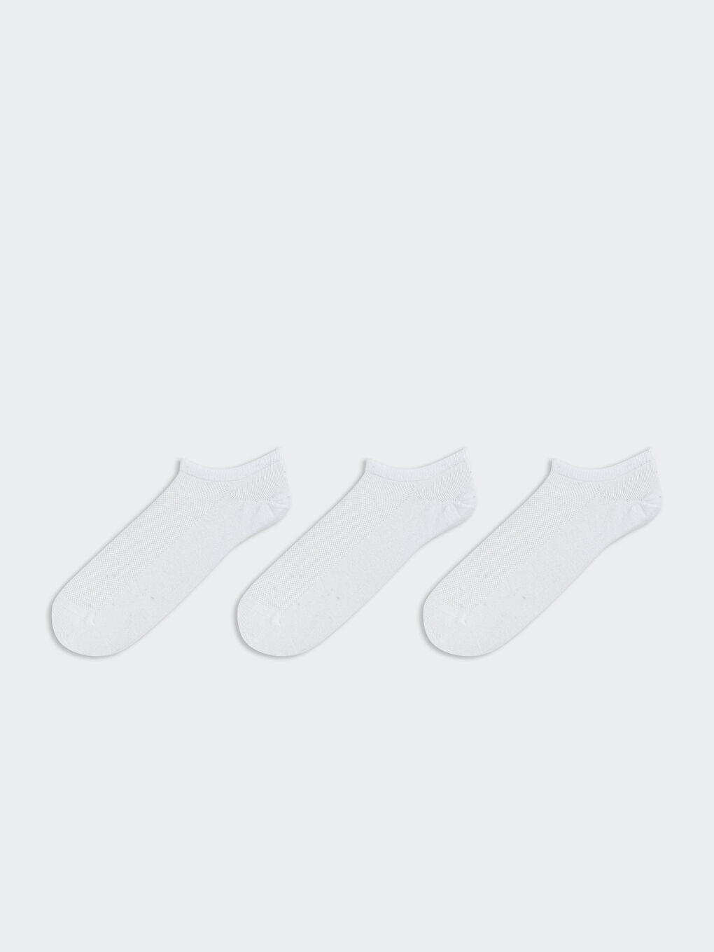 Beyaz Erkek Patik Çorap 3'lü