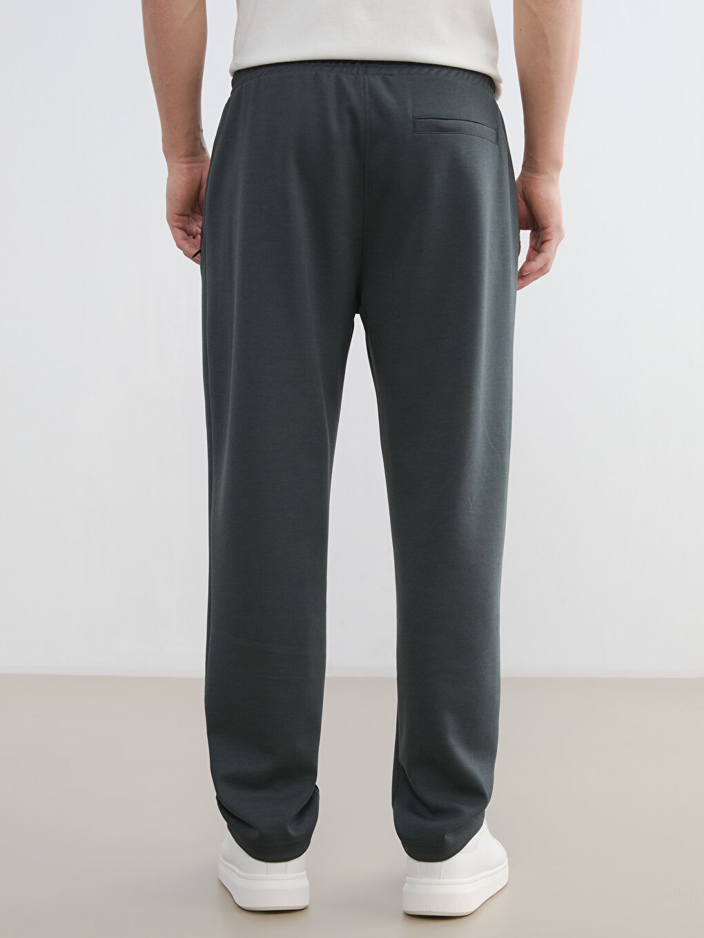 Gri Standart Kalıp Erkek Eşofman Altı	-3