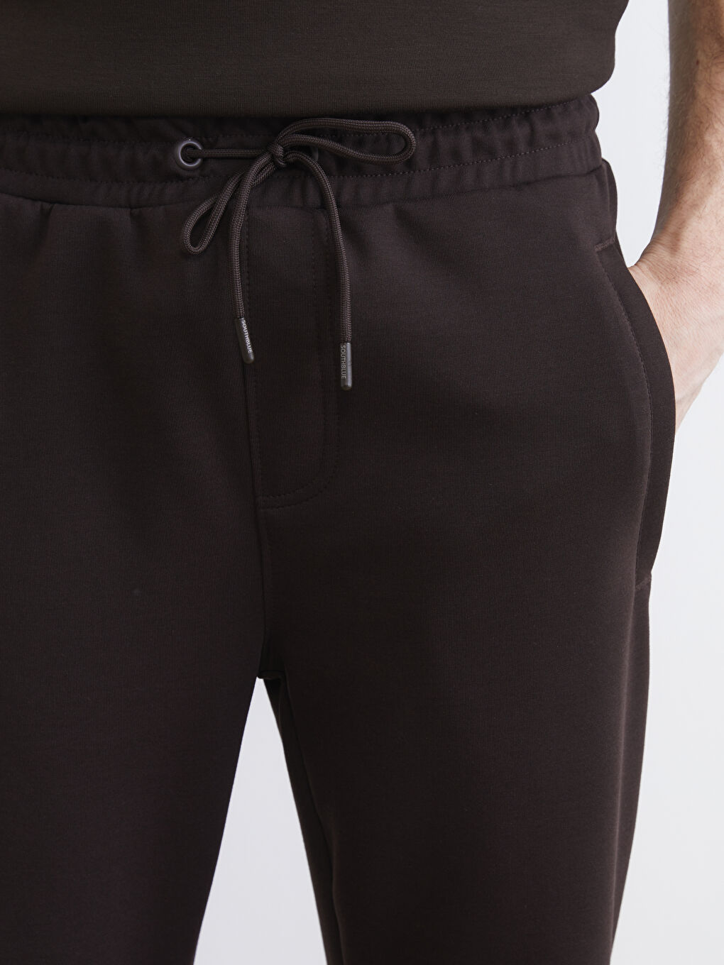 Kahverengi Standart Kalıp Erkek Eşofman Altı	-2