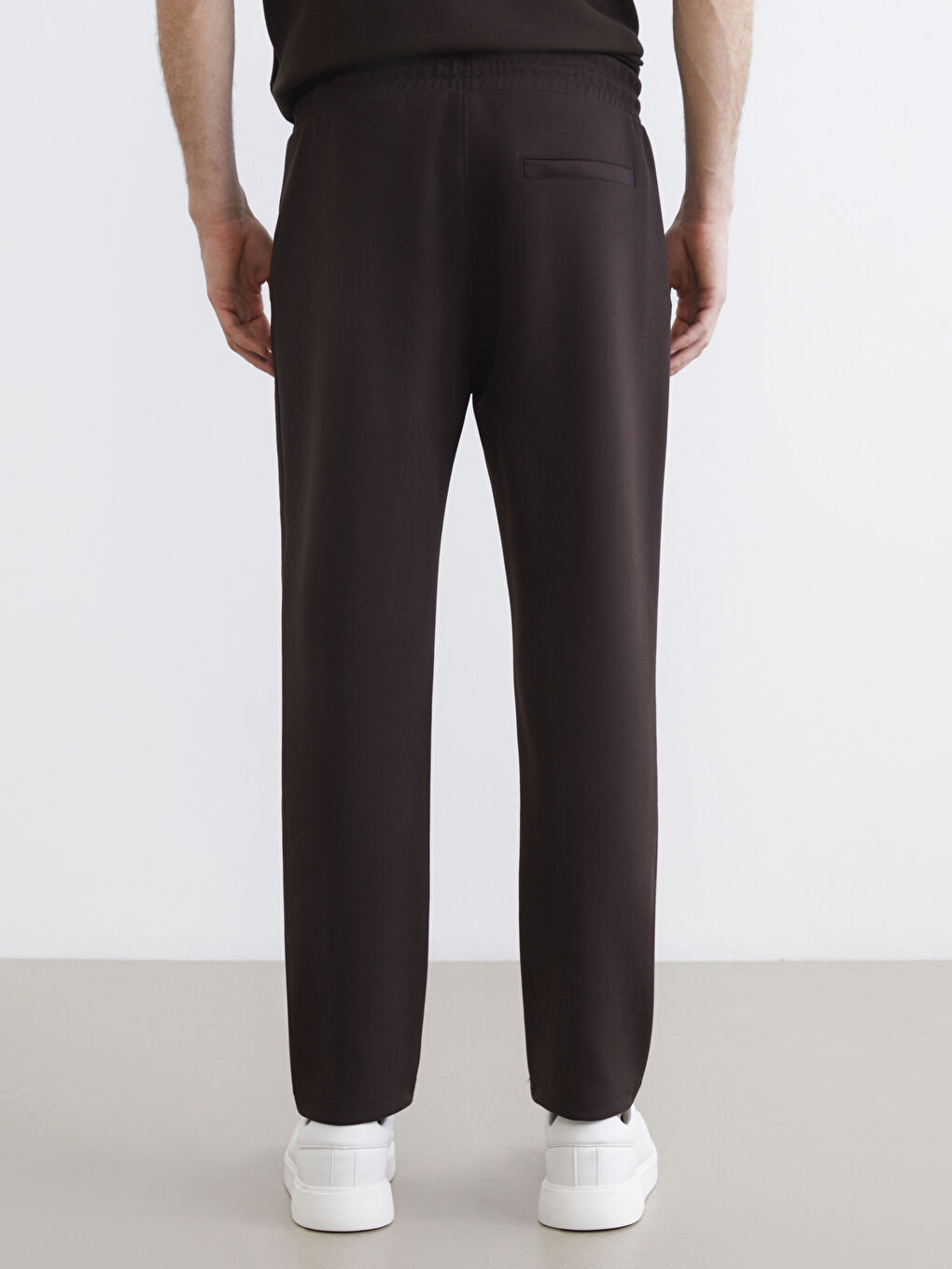 Kahverengi Standart Kalıp Erkek Eşofman Altı	-3