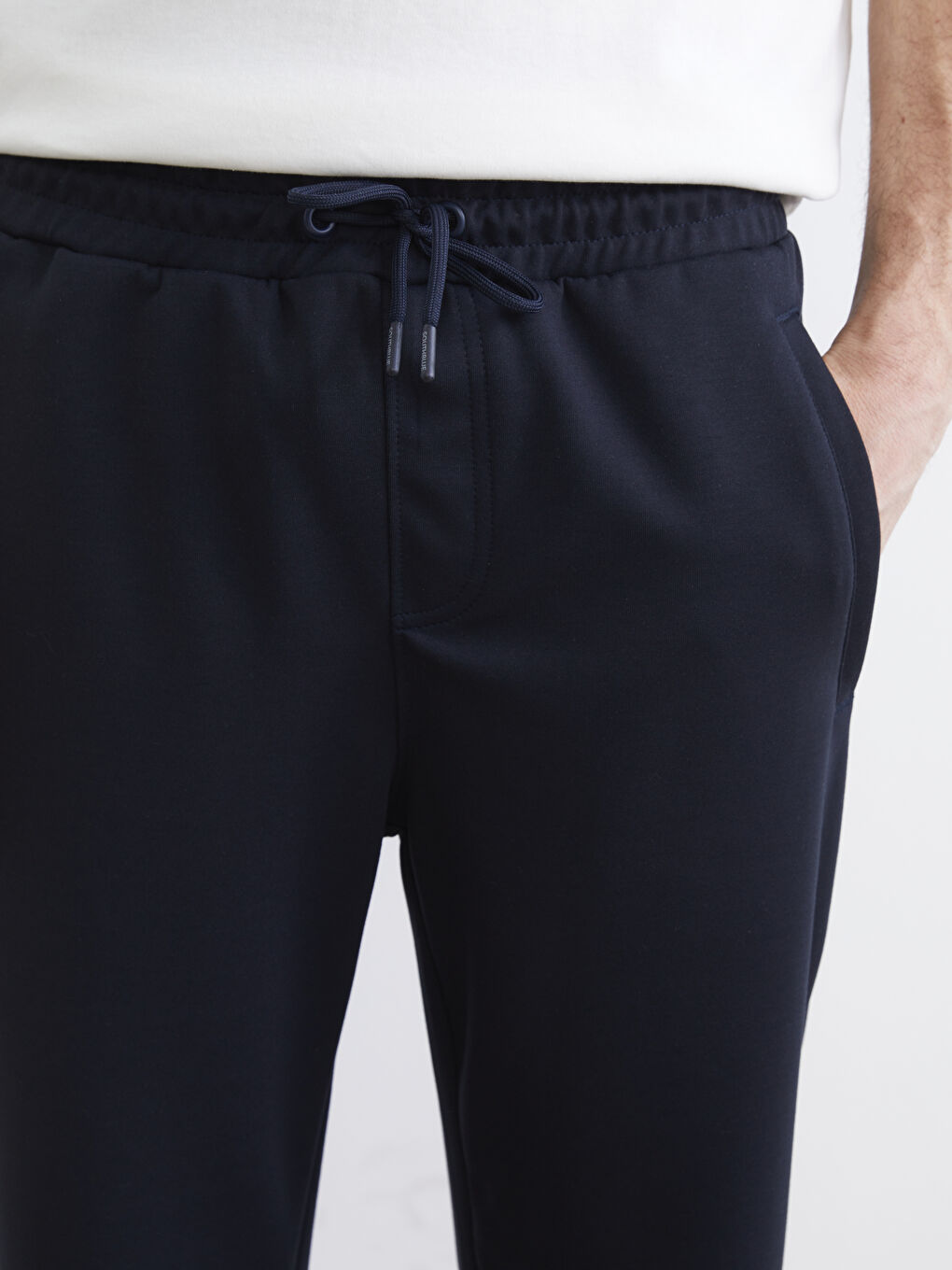 Lacivert Standart Kalıp Erkek Eşofman Altı	-2