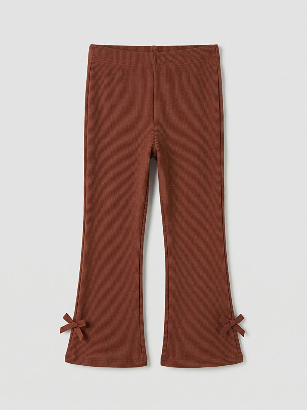 Ekru İspanyol Paça Kız Çocuk Tayt Pantolon 2'li-1