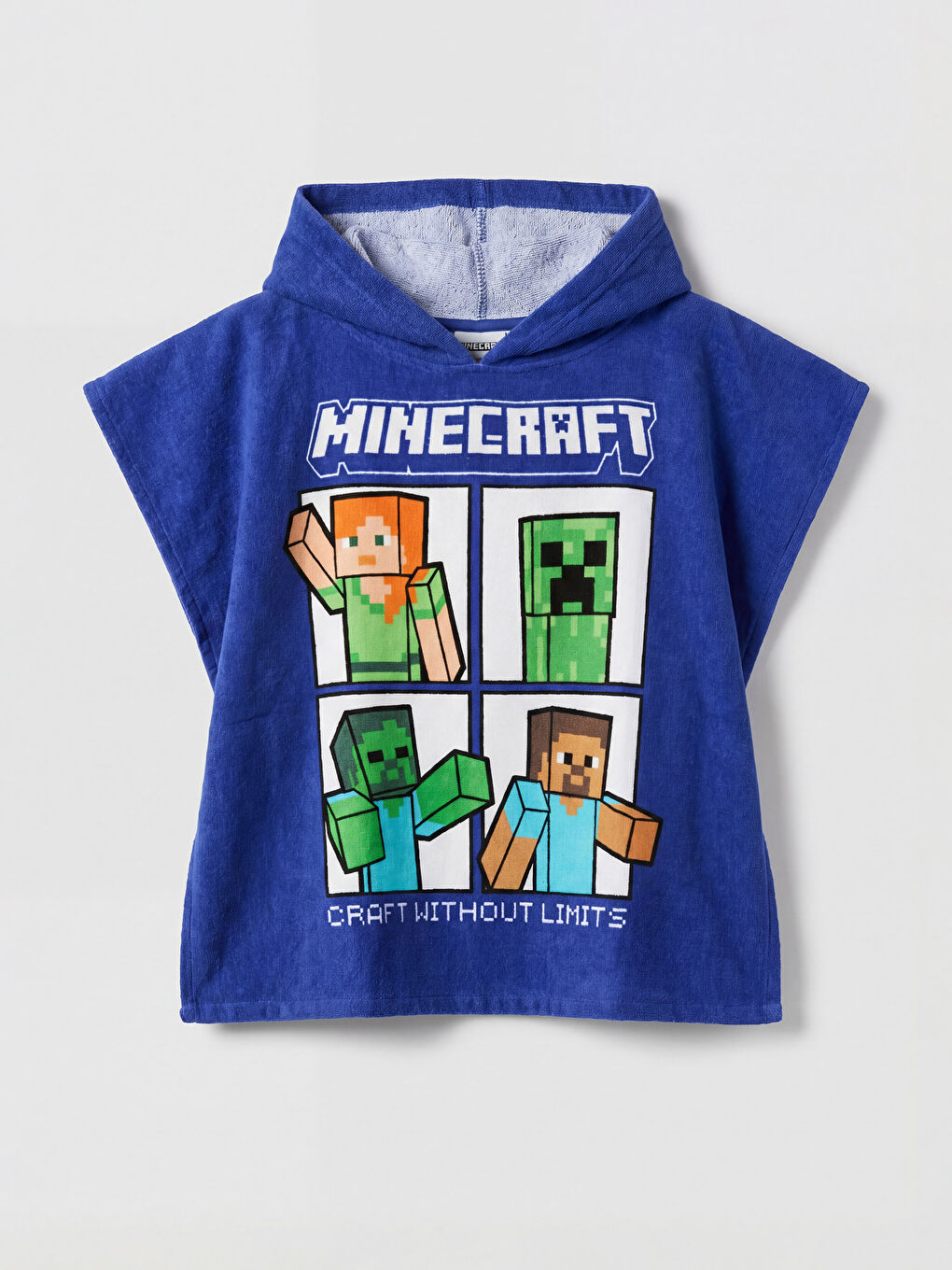 İndigo Minecraft Baskılı Erkek Çocuk Panço Havlu