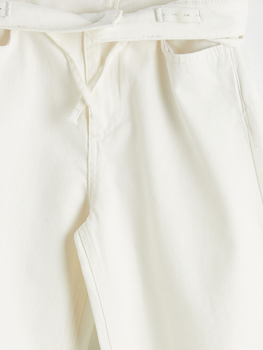 Ekru Wideleg Kız Çocuk Gabardin Pantolon-2