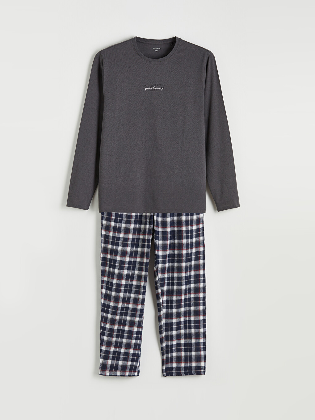 Regular Fit Ekose Desenli Erkek Pijama Takımı-4