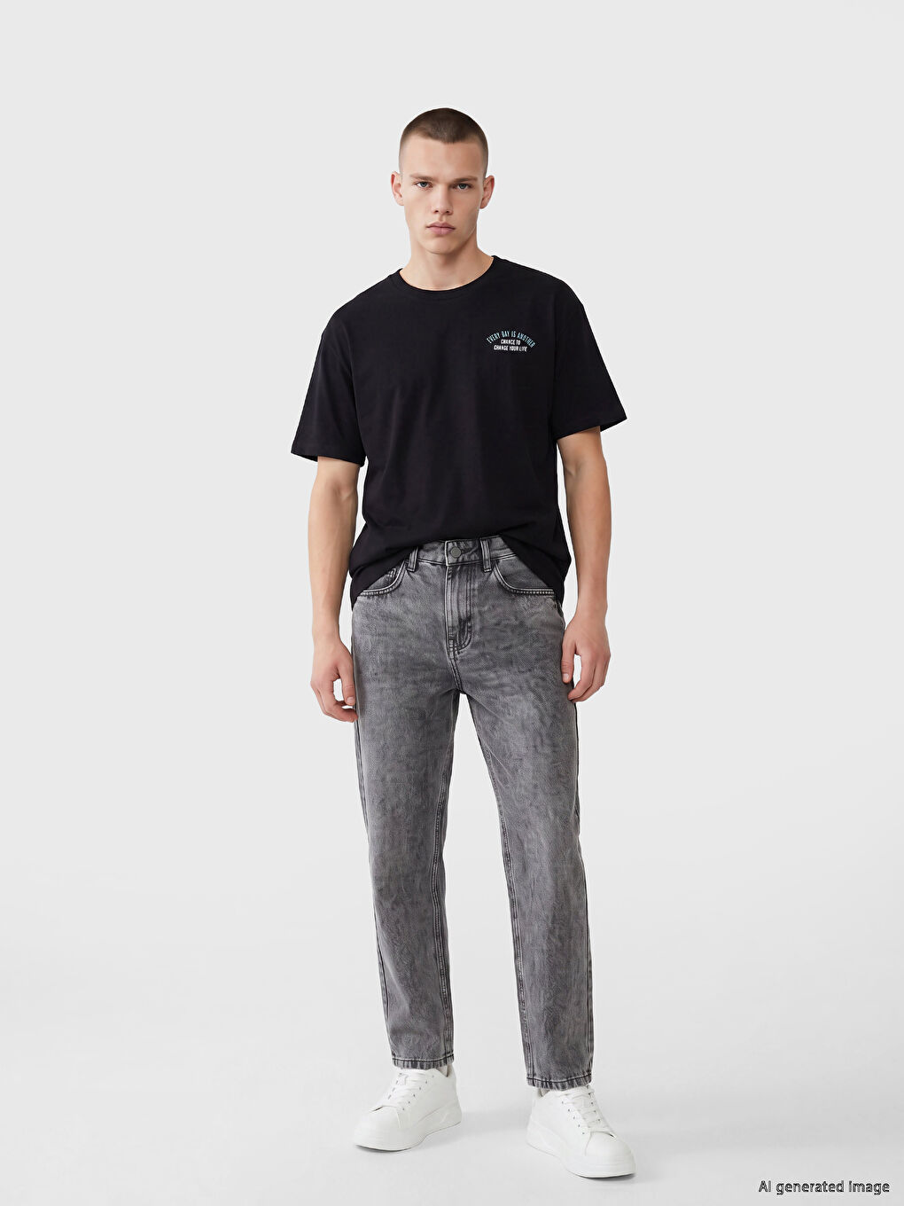 Crew Neck Printed Men's T-Shirt-1