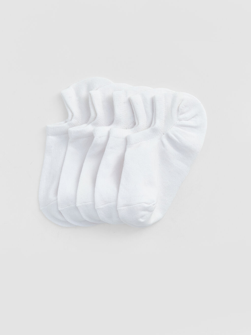 Ekru Kadın Sneaker Çorap 5'li