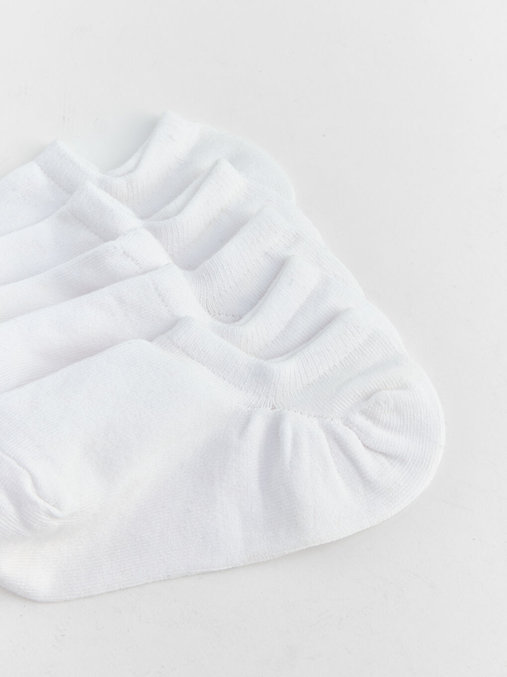 Ekru Kadın Sneaker Çorap 5'li-1