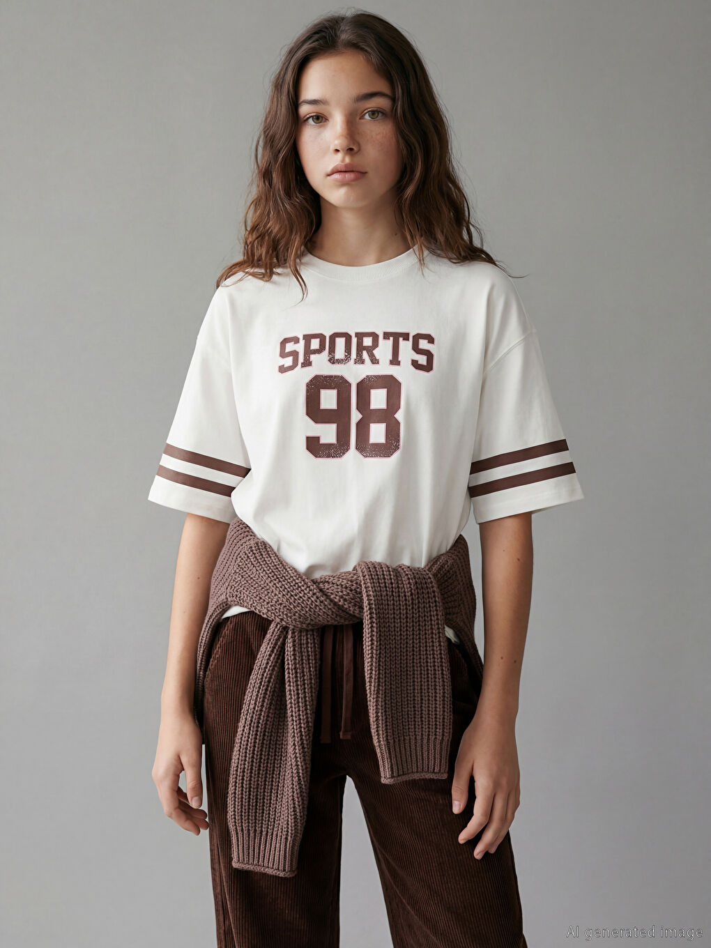 Момиче Екрю Тениска