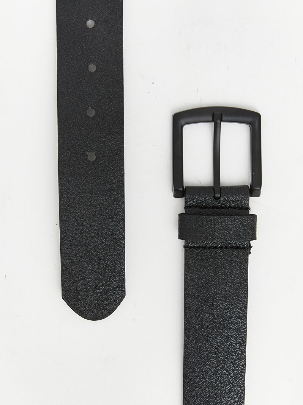 Siyah Deri Görünümlü Erkek Kemer -2