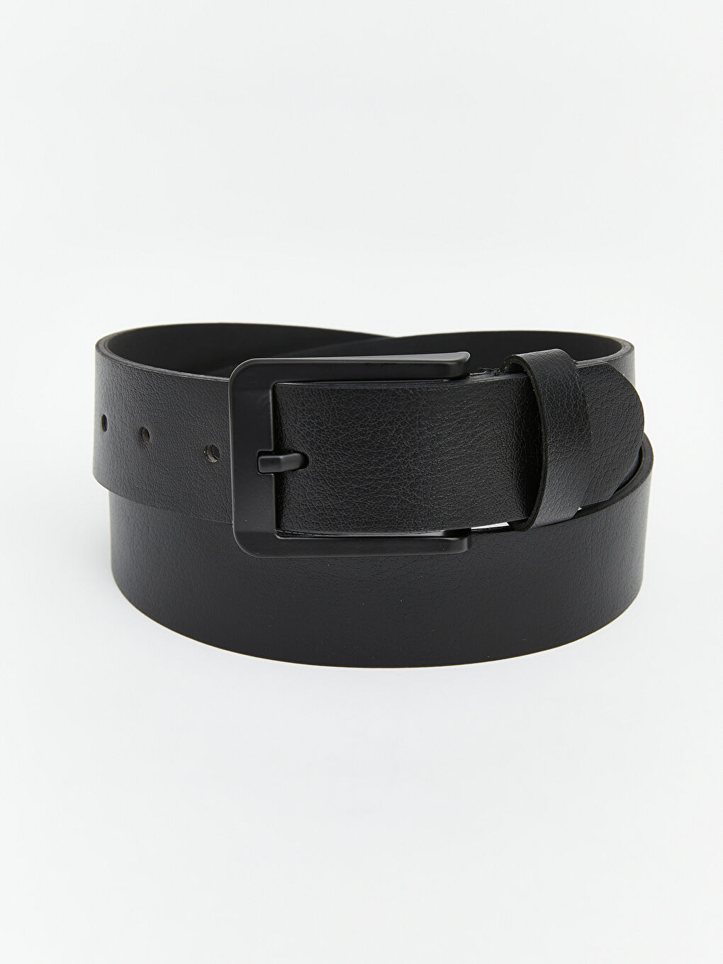 Siyah Deri Görünümlü Erkek Kemer 