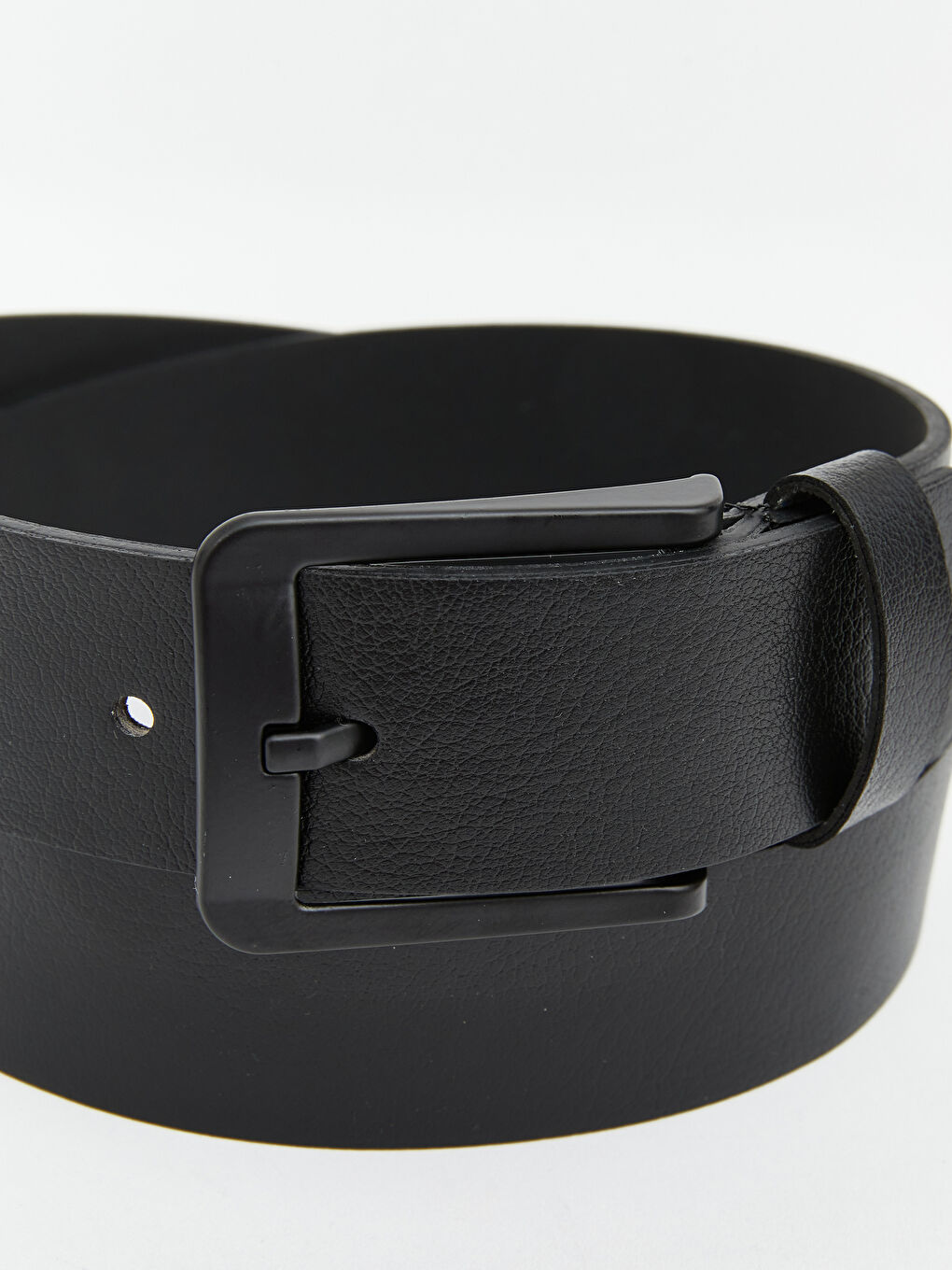 Siyah Deri Görünümlü Erkek Kemer -3