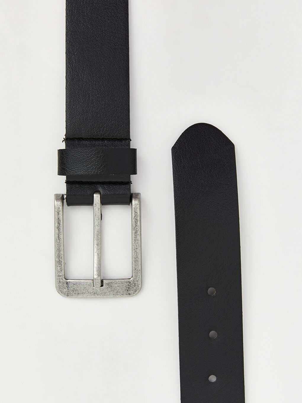 Siyah Deri Görünümlü Erkek Kemer -2