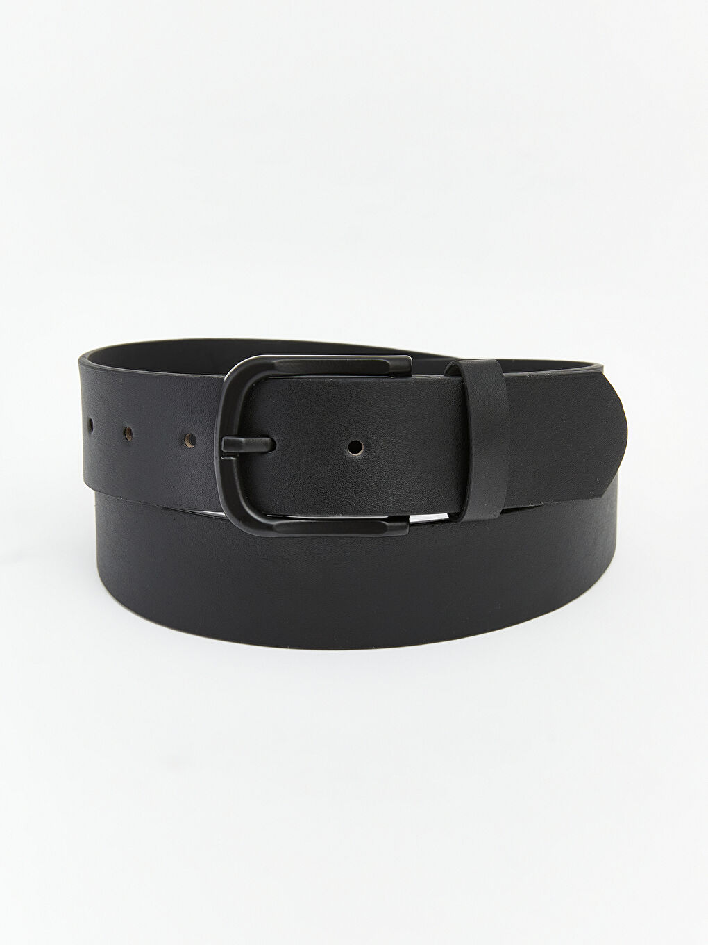 Siyah Deri Görünümlü Erkek Kemer 