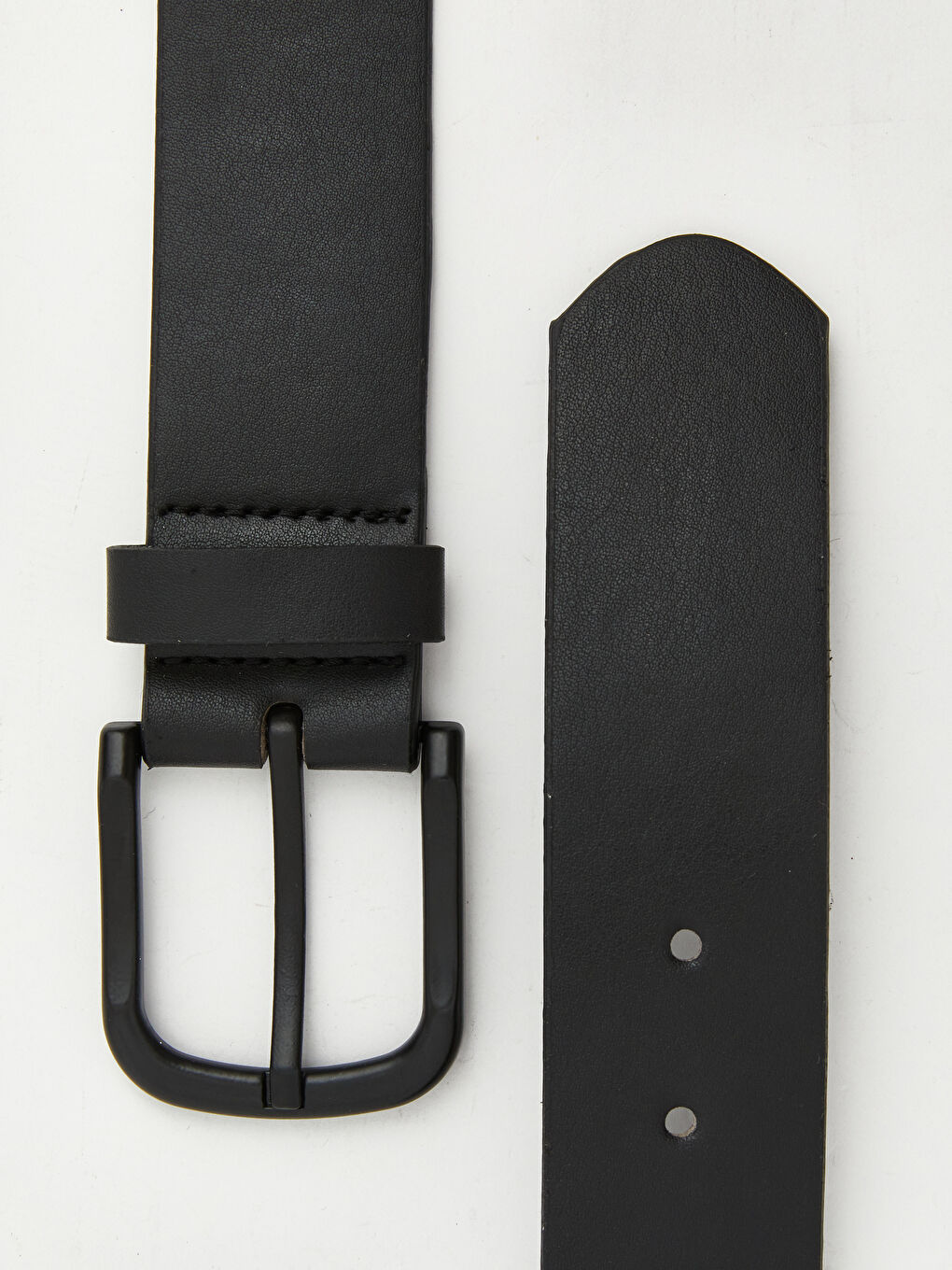 Siyah Deri Görünümlü Erkek Kemer -2