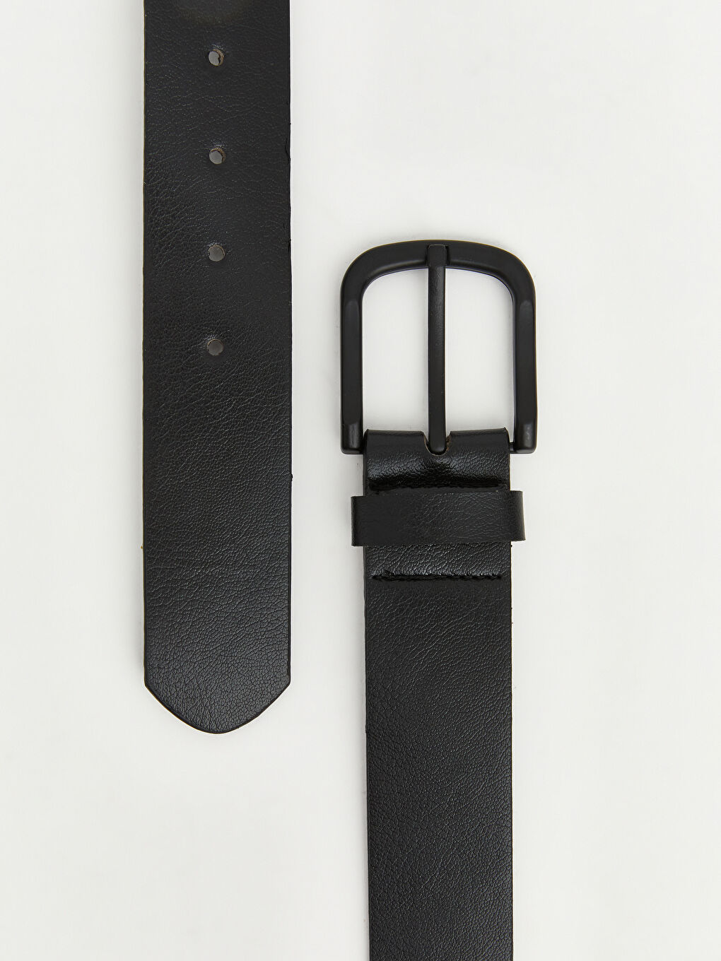 Siyah Deri Görünümlü Erkek Kemer-2