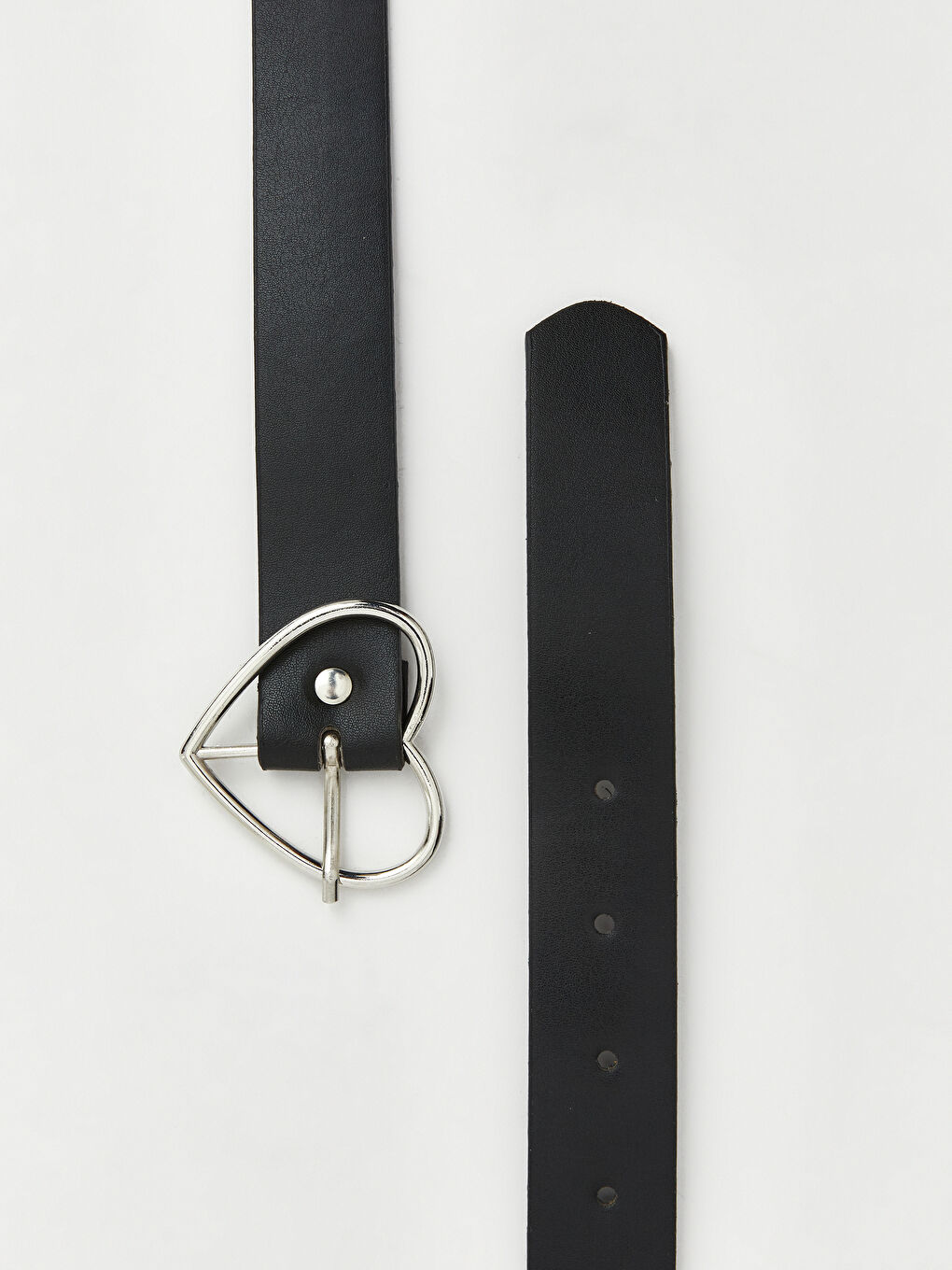 Siyah Kalp Tokalı Kız Çocuk Kemer-2