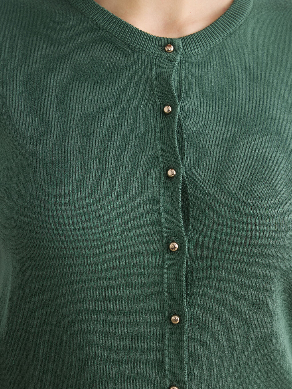 Жена Зелено Кардиган-2