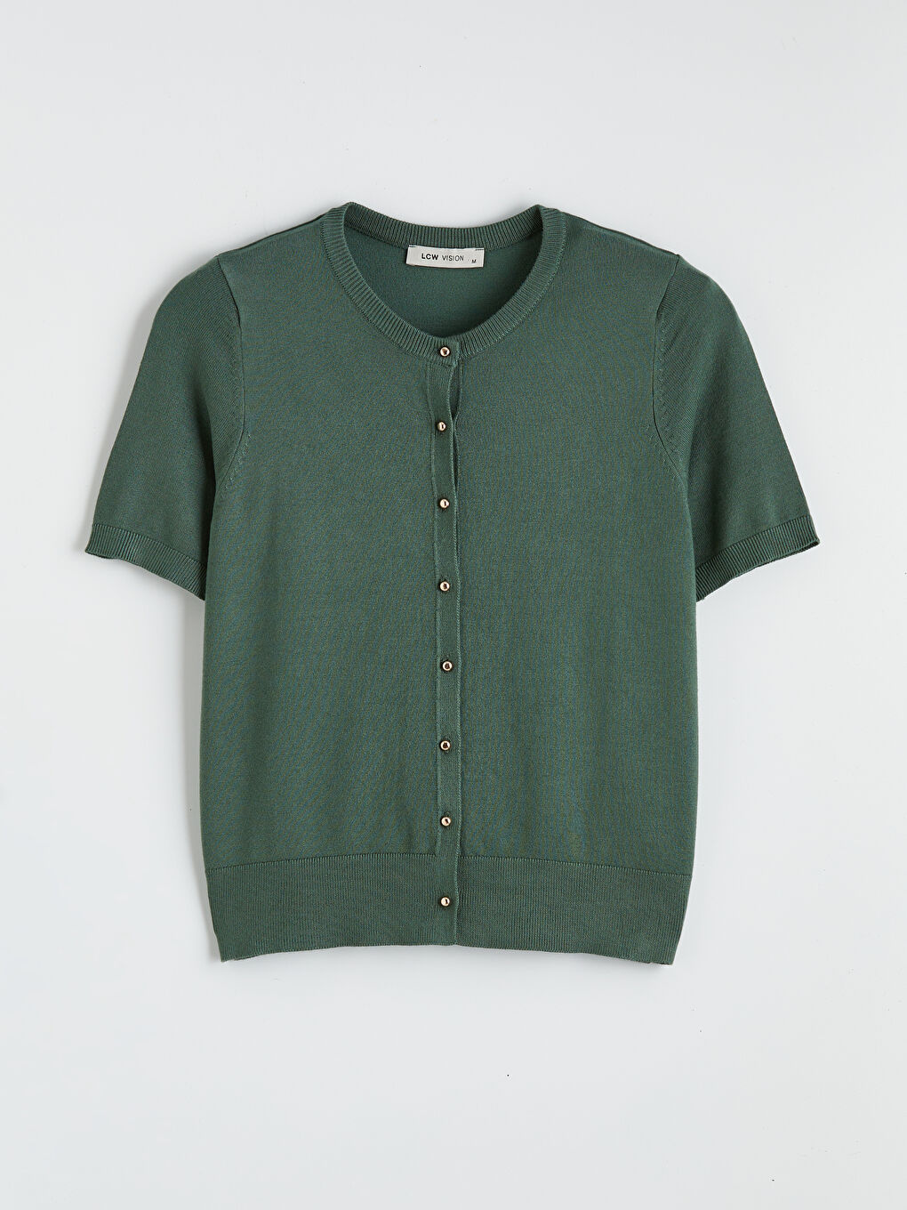 Жена Зелено Кардиган-4