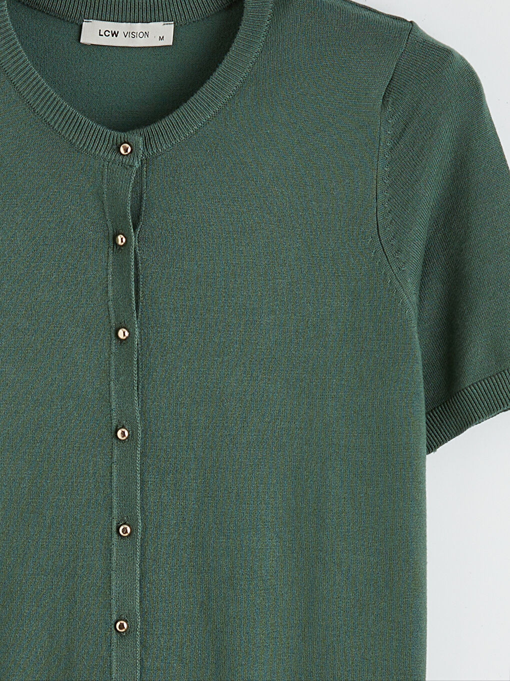 Жена Зелено Кардиган-5