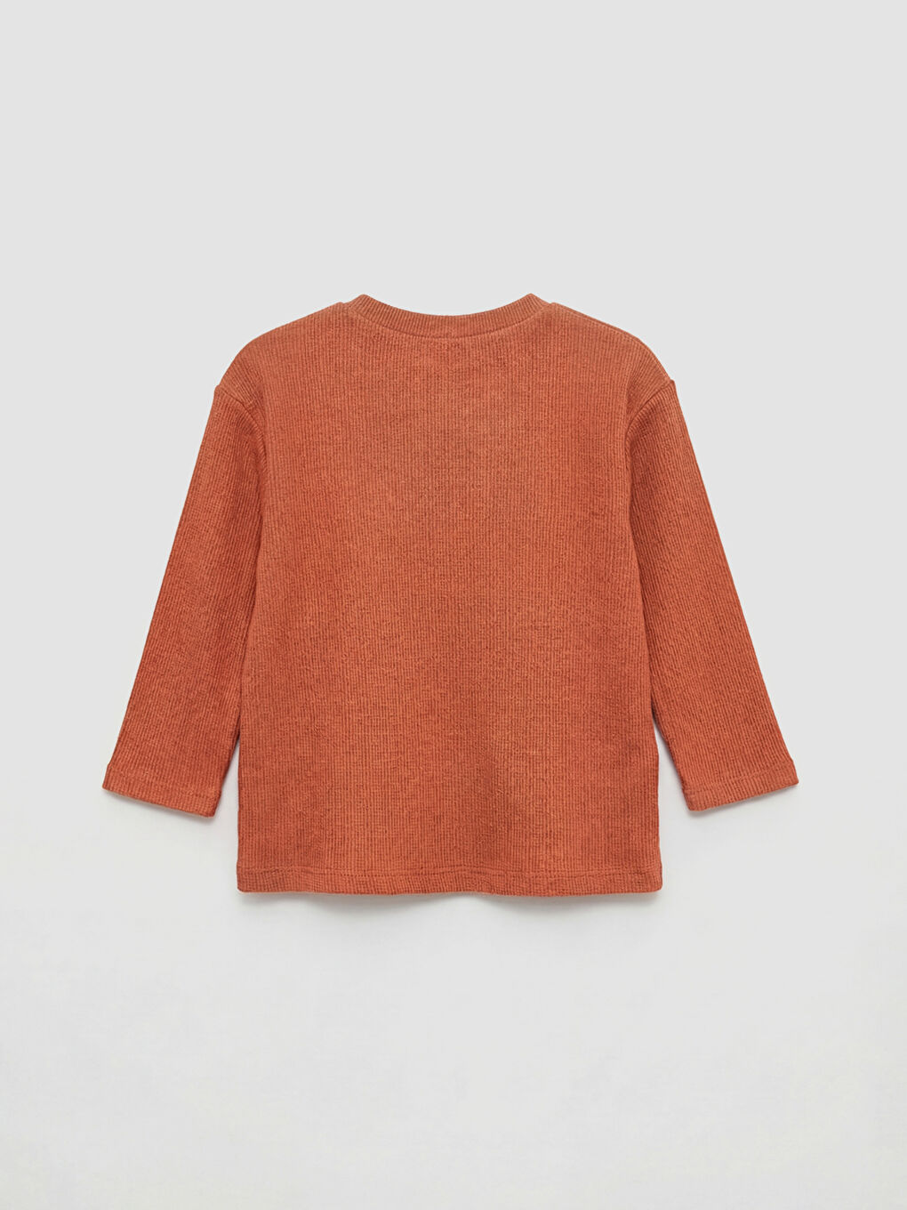 Kahverengi Bisiklet Yaka Erkek Bebek Pantolon ve Tişört-2