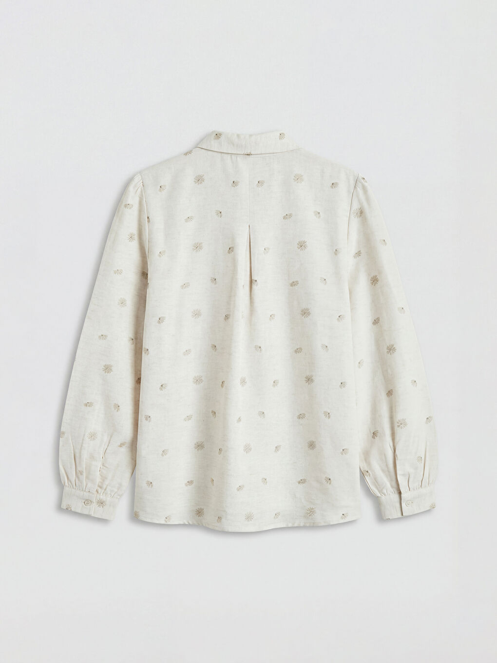 قميص حريمي من قماش اللينن مع نقشة شيك-5