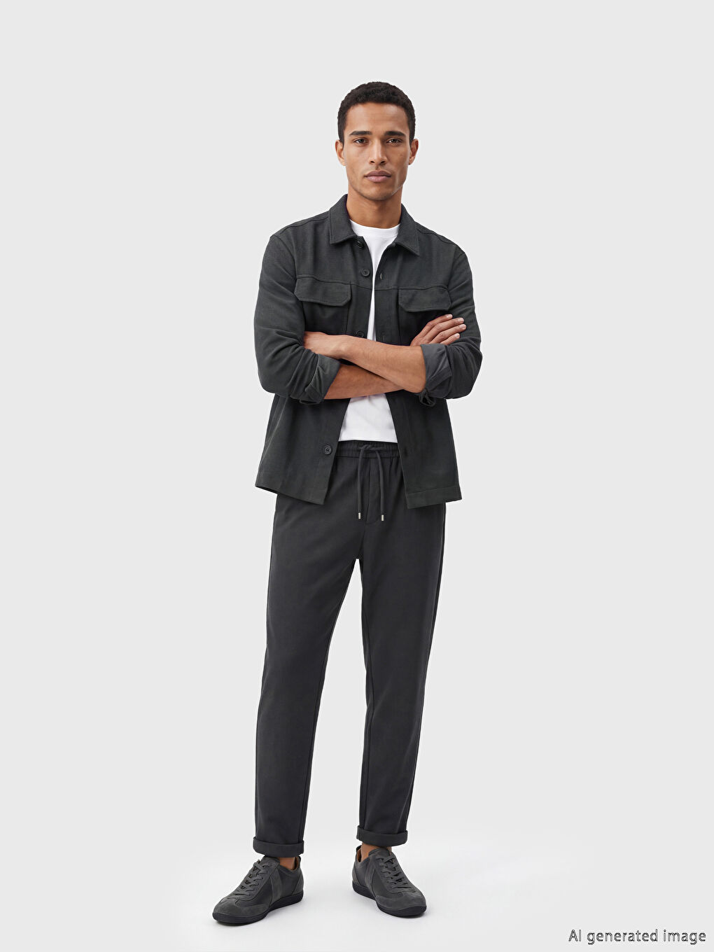 جاكيت قميص بقصة عادية للرجال-1