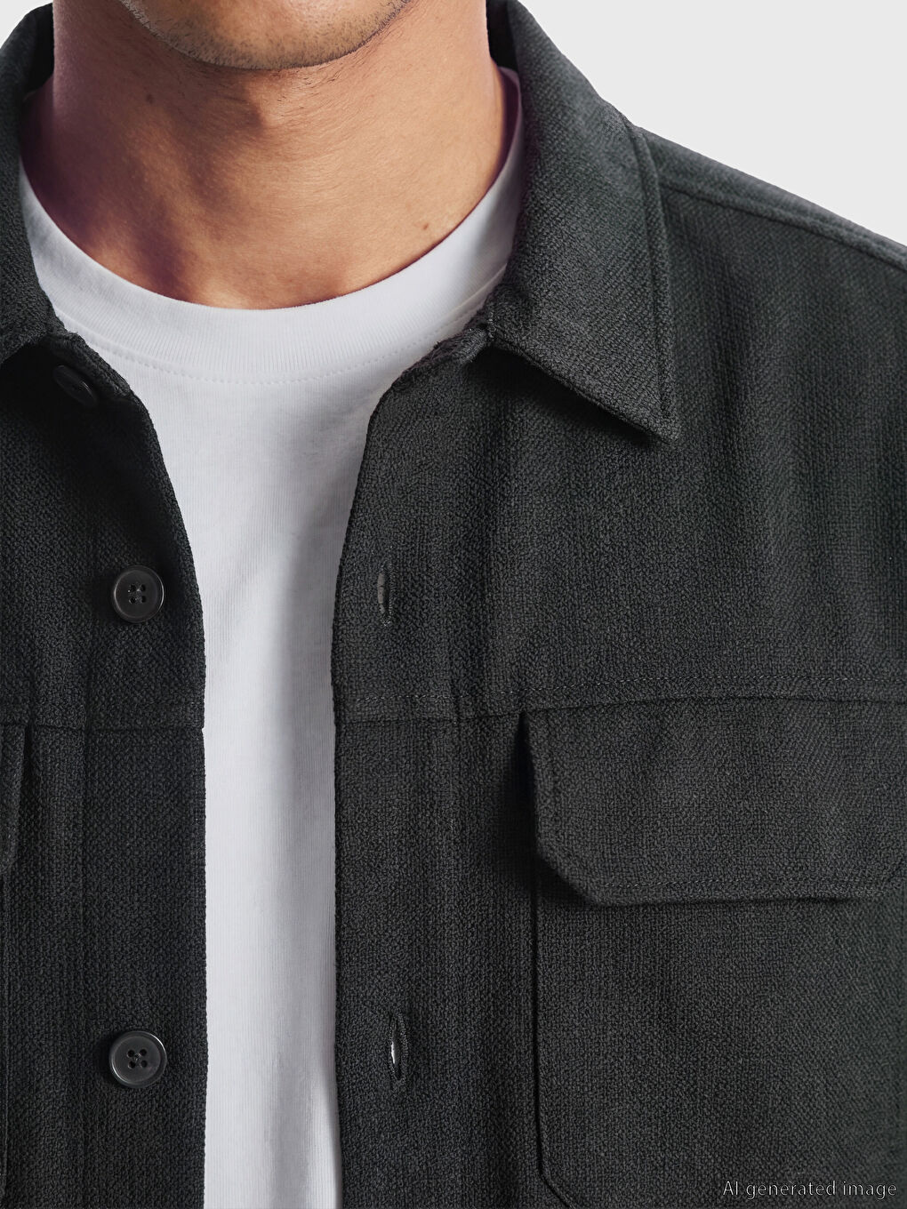 جاكيت قميص بقصة عادية للرجال-2