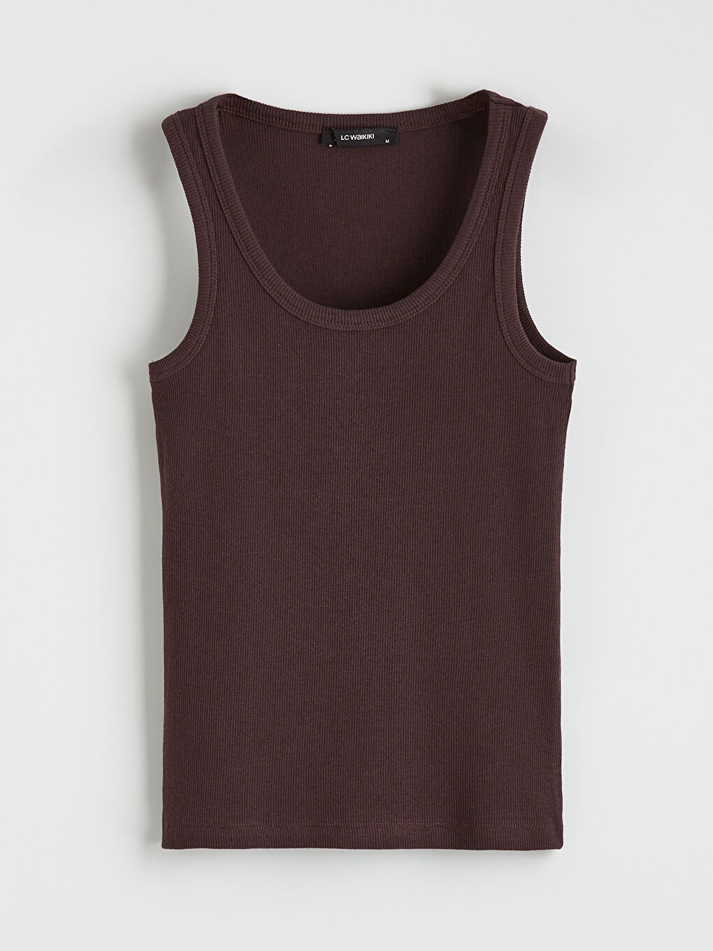 Kahverengi Bisiklet Yaka Kadın Atlet-4