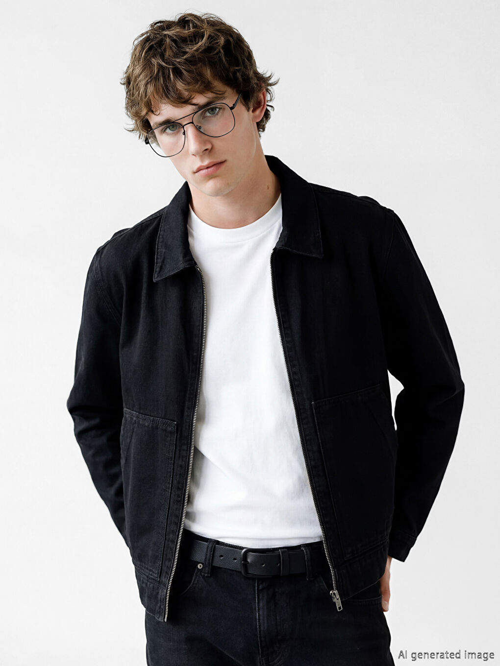 Siyah Rahat Kalıp Erkek Jean Mont