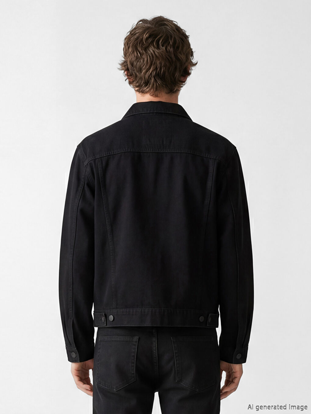 Siyah Rahat Kalıp Erkek Jean Mont-3