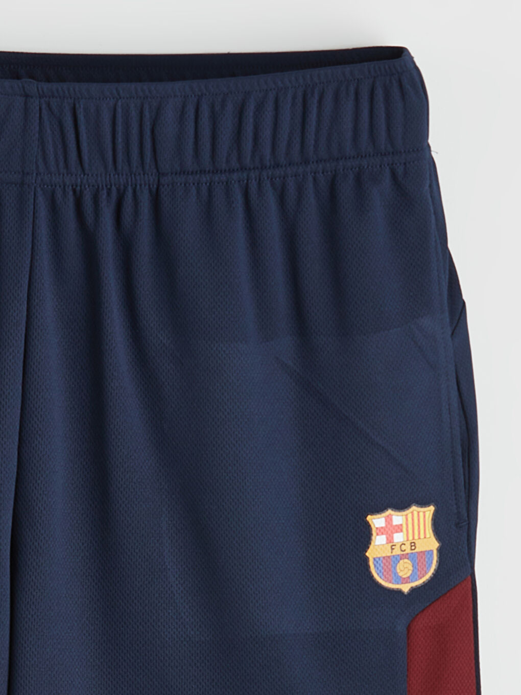 Lacivert Regular Fit Barcelona Nakışlı Erkek Şort-4