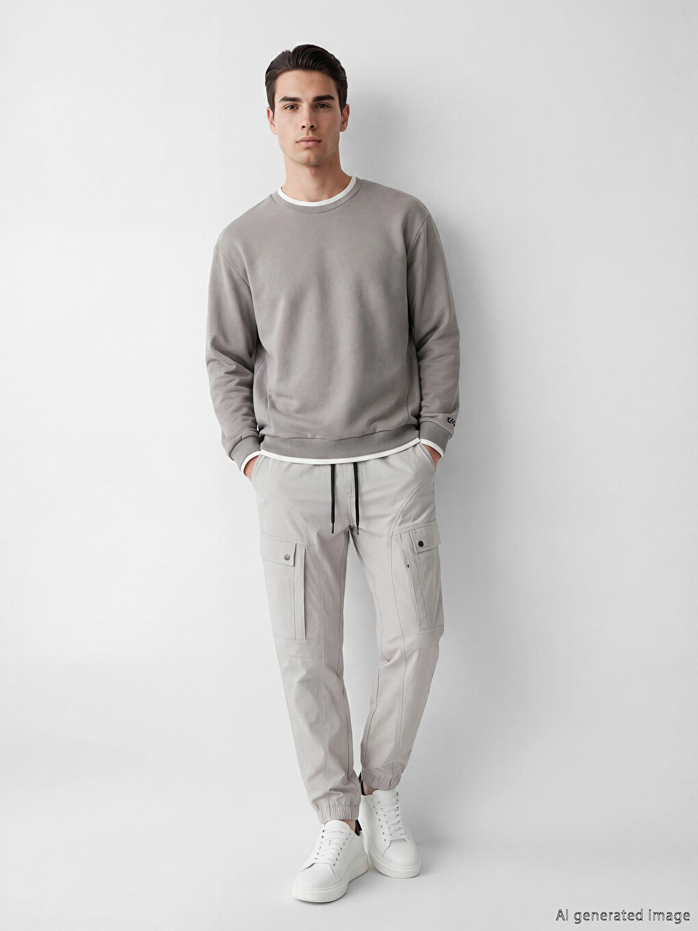 Crew Neck Men's Sweatshirt-1