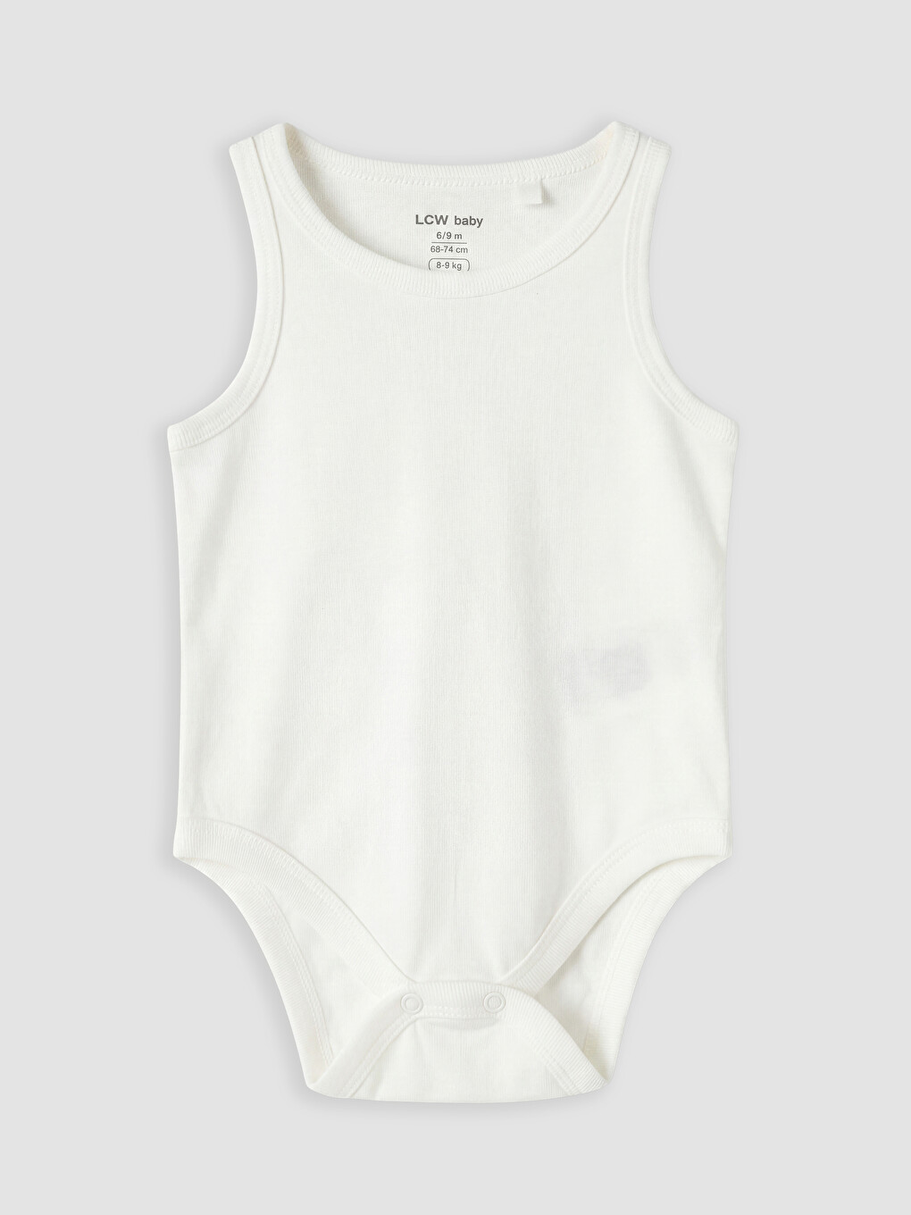 Ekru Bisiklet Yaka Erkek Bebek Çıtçıtlı Body