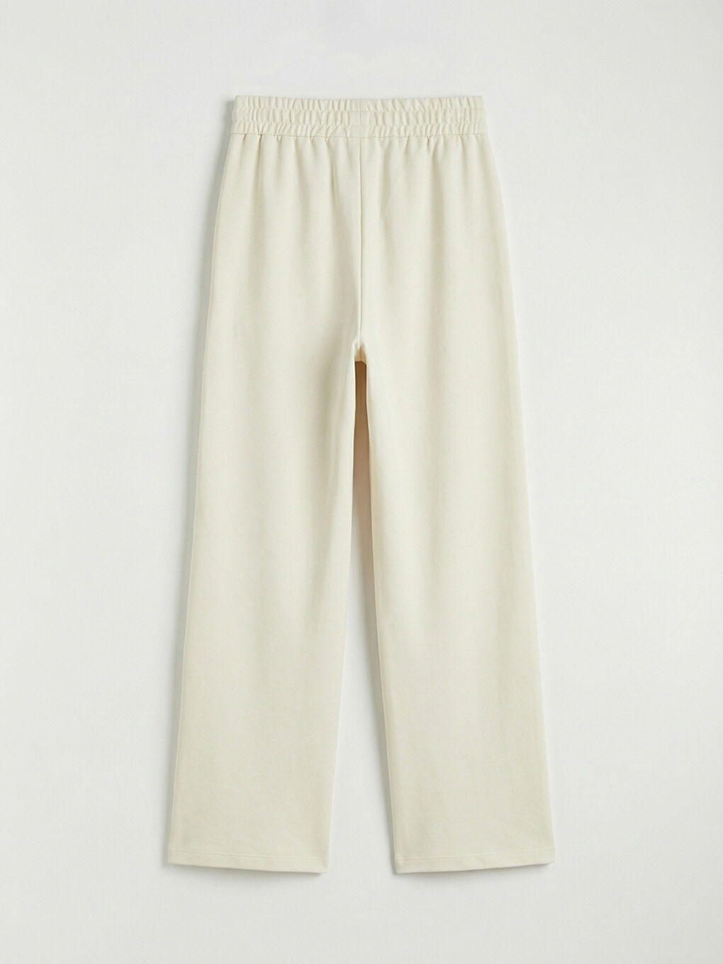 Gri Beli Lastikli Geniş Paça Kadın Eşofman Altı-1