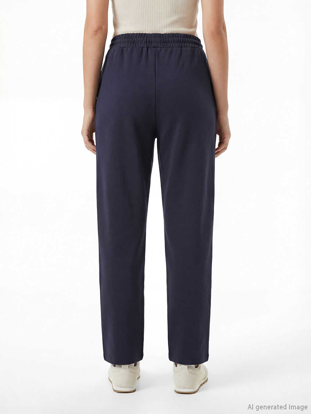 Elastic Waist Wide Leg Women's Sweatpants-3