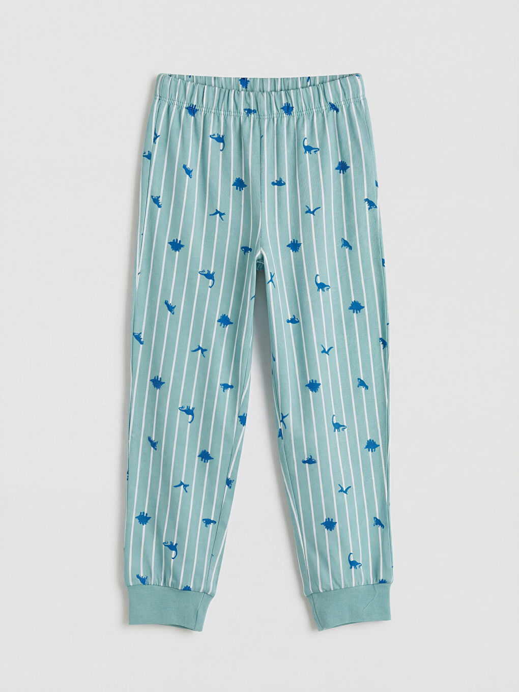 Yeşil Bisiklet Yaka Baskılı Erkek Çocuk Pijama Takımı-3