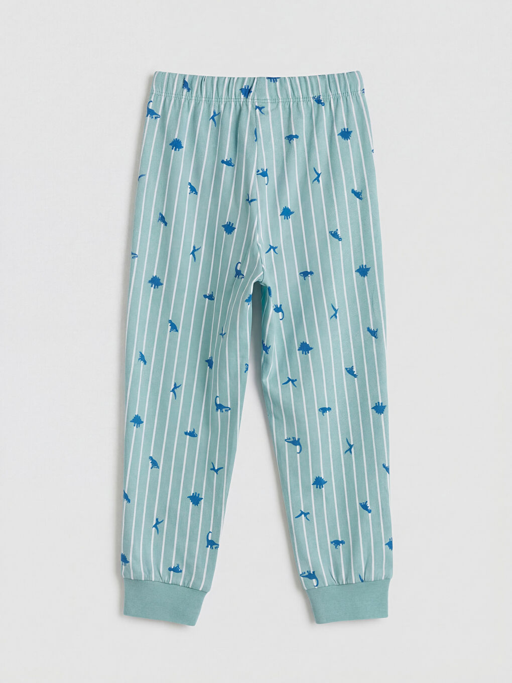 Yeşil Bisiklet Yaka Baskılı Erkek Çocuk Pijama Takımı-4