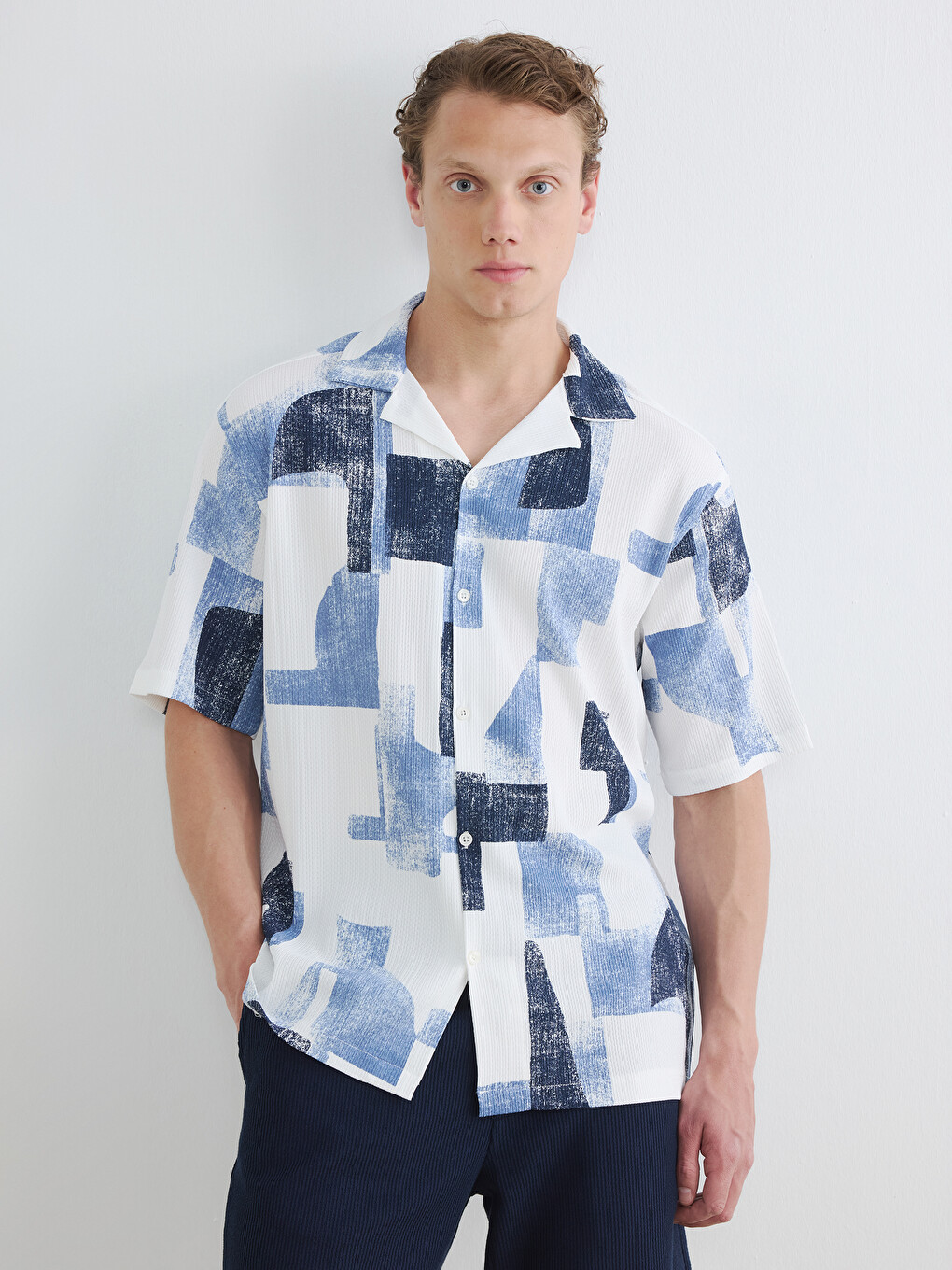 Regular Fit Patterned Men's Shirt