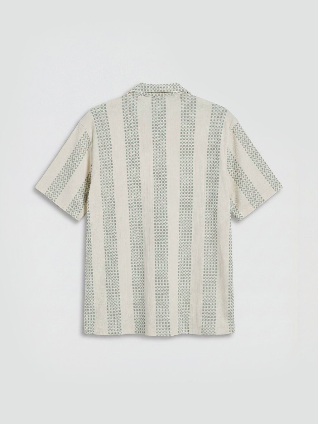 Petrol Regular Fit Desenli Erkek Gömlek-1