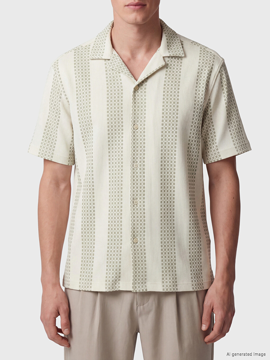 Regular Fit Patterned Men's Shirt-2