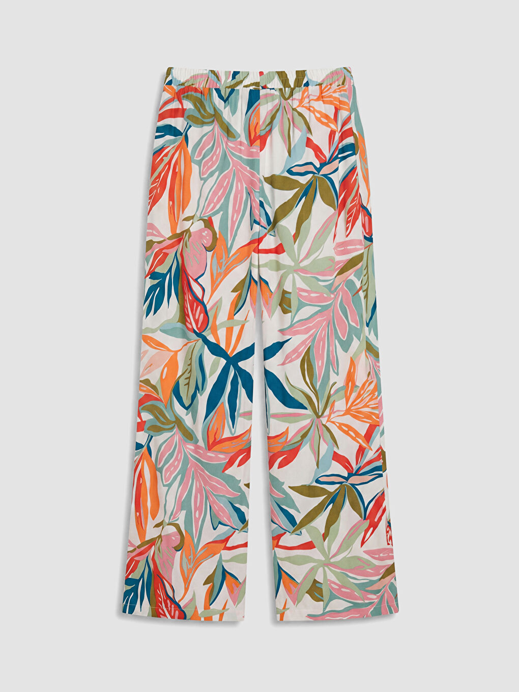 Ženske pantalone širokih nogavica sa uzorkom, širokog kroja-1