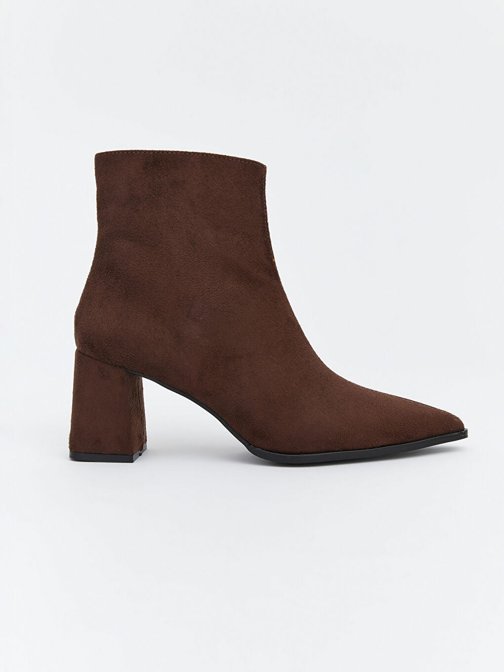 Kahverengi Sivri Burun Kadın Topuklu Bot-1