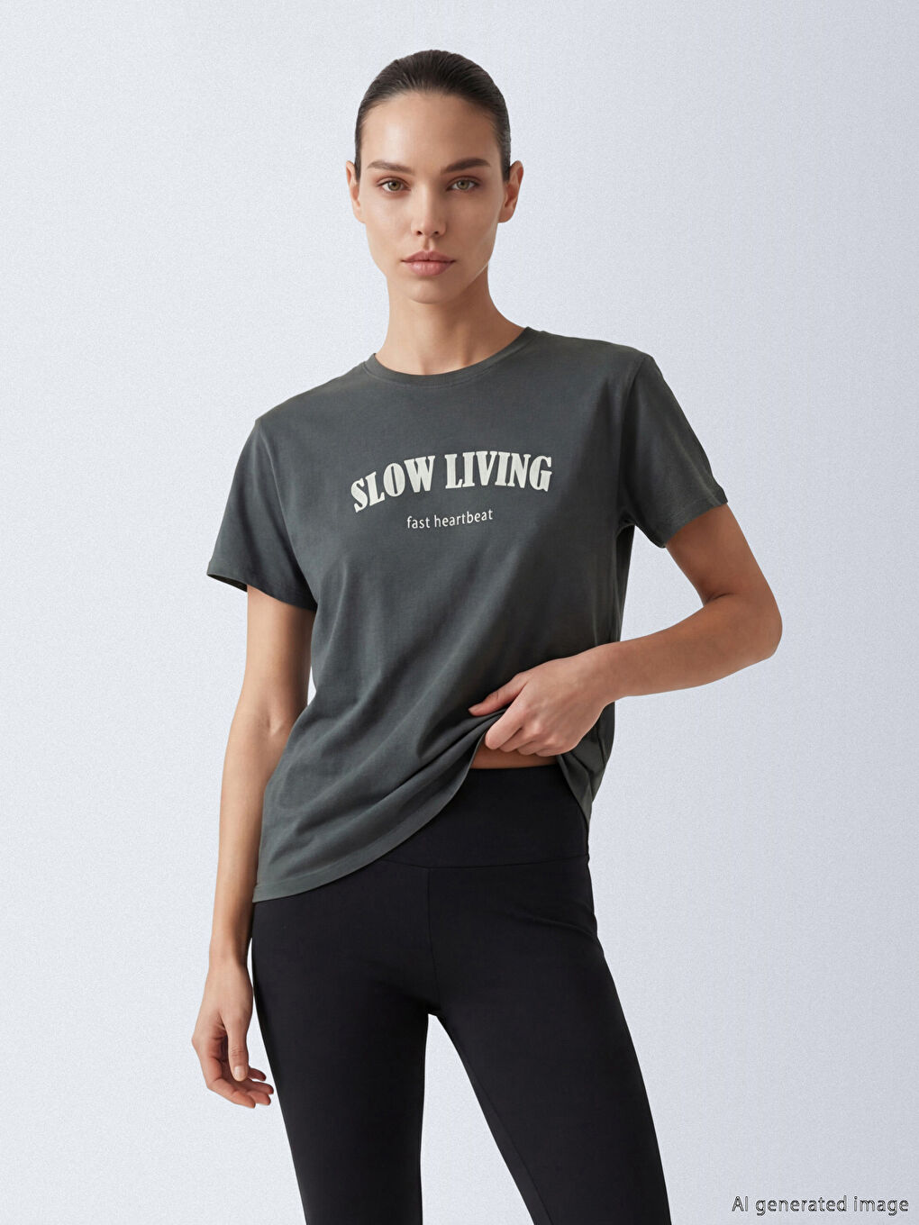 Woman GREEN Sports T-Shirt