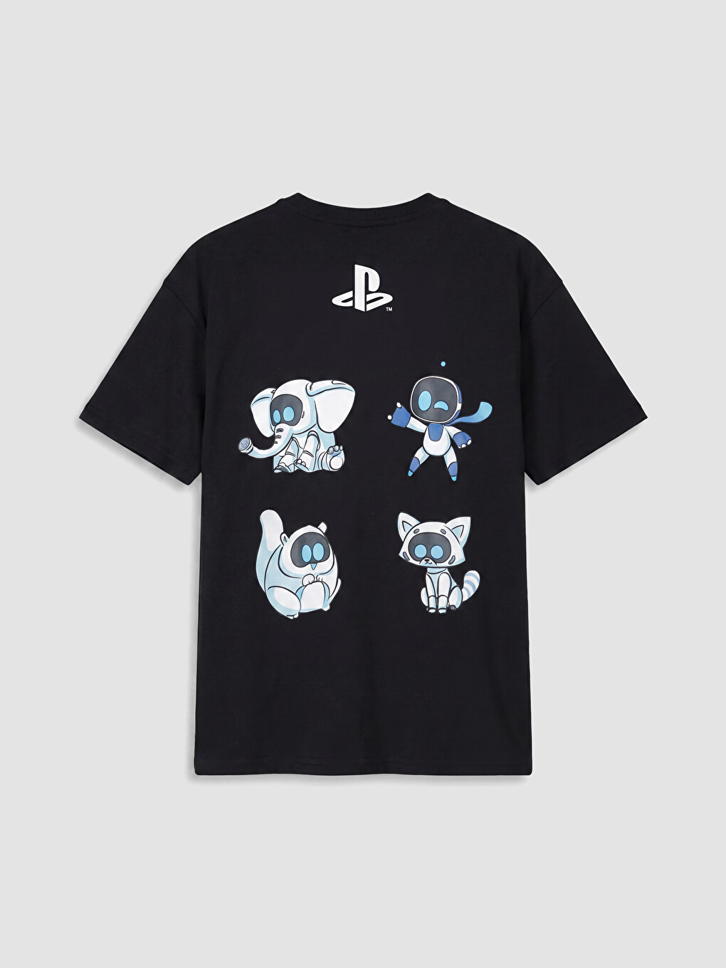 Antrasit Bisiklet Yaka PlayStation Baskılı Erkek Çocuk Tişört-4