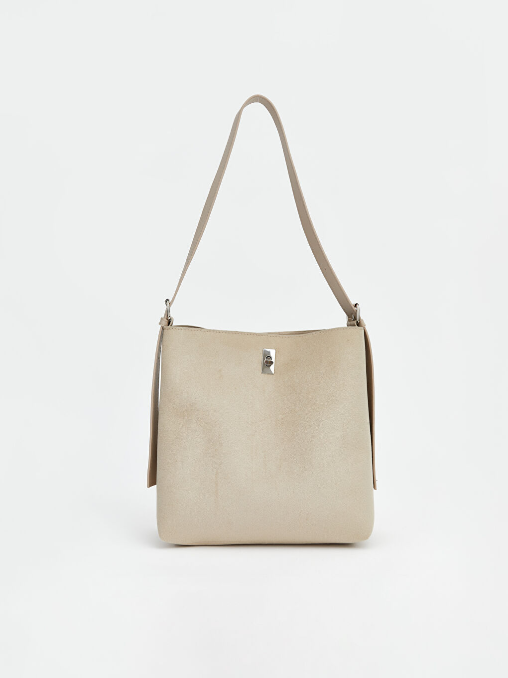 Kahverengi Süet Görünümlü Kadın Omuz Çantası-1