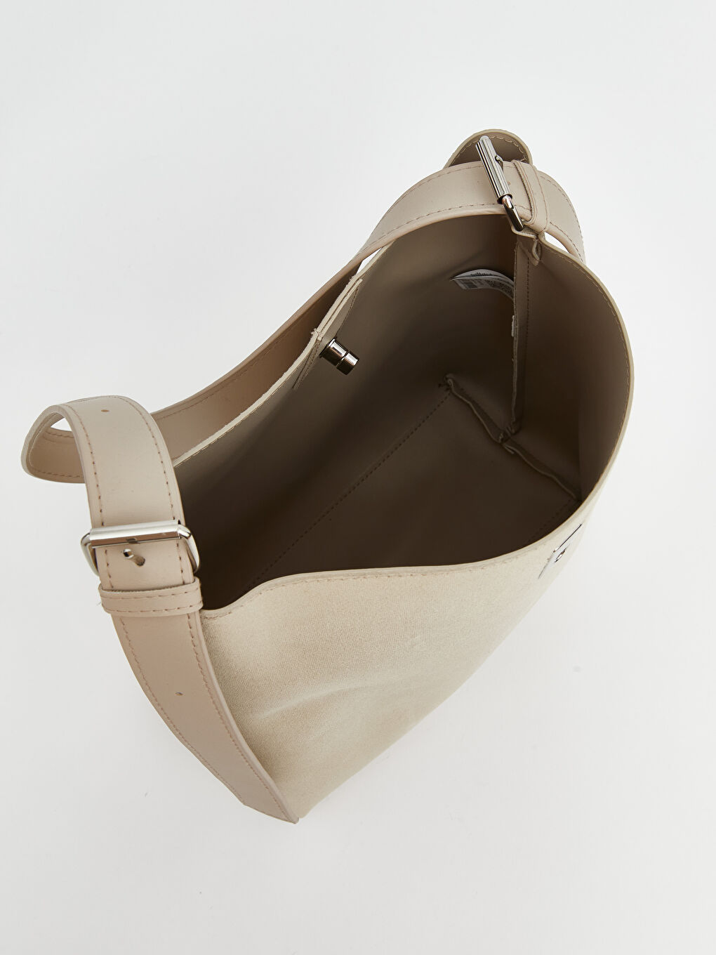 Kahverengi Süet Görünümlü Kadın Omuz Çantası-4