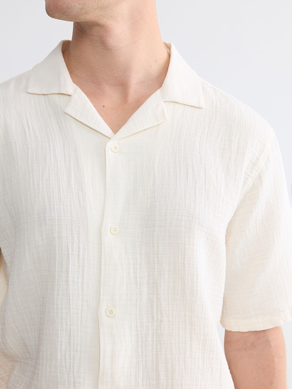 Regular Fit Muslin Men's Shirt-2