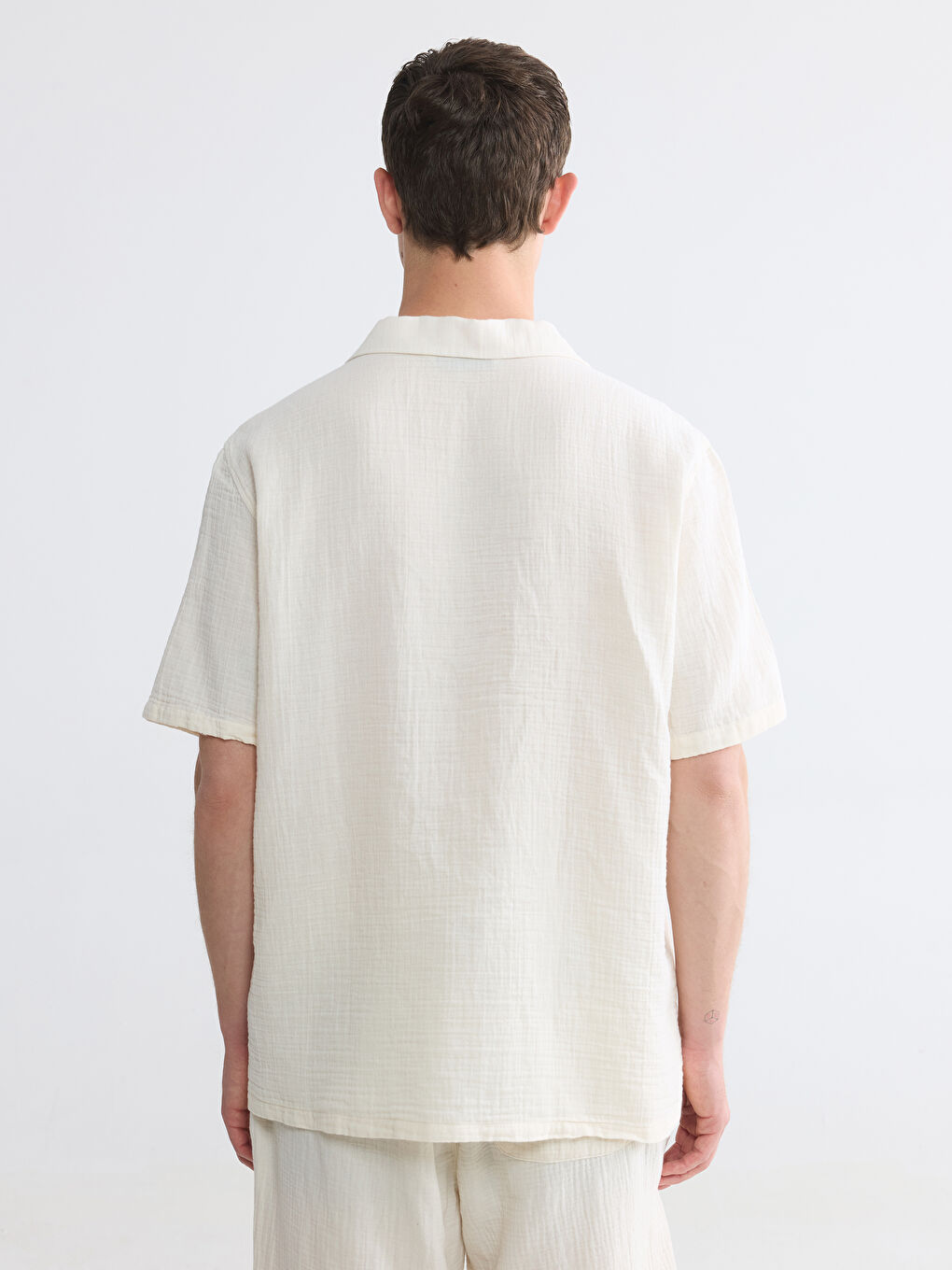 Regular Fit Muslin Men's Shirt-3