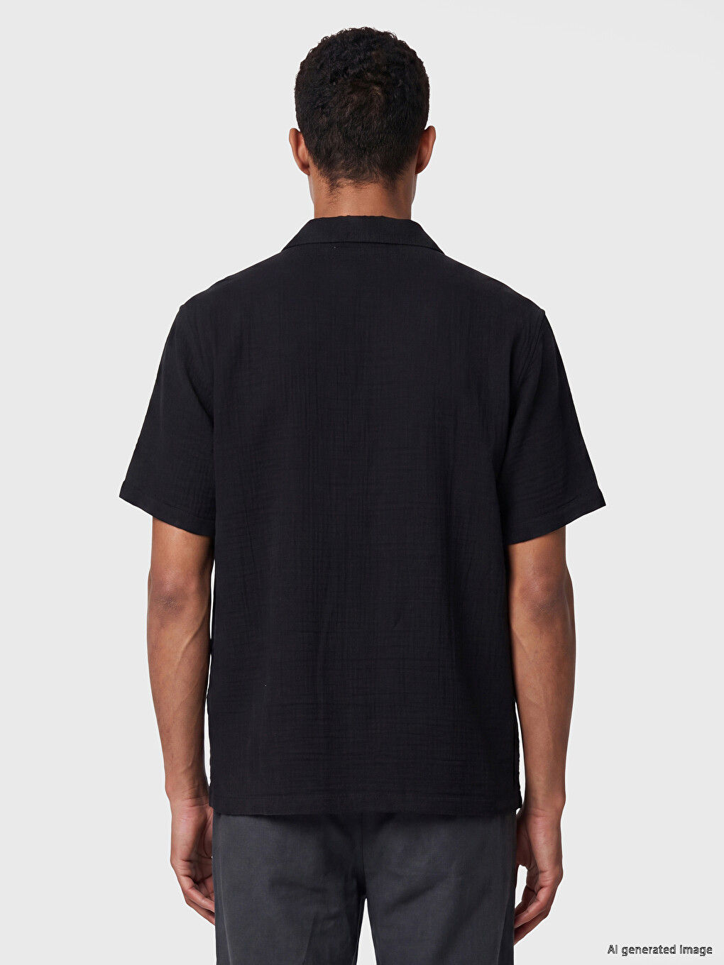 Regular Fit Muslin Men's Shirt-3